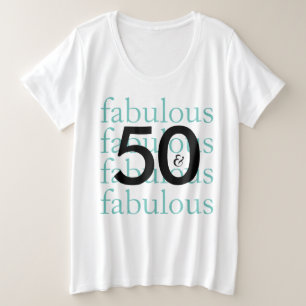 50およびすばらしい第50誕生日 プラスサイズTシャツ