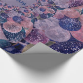 50およびすばらしい紫色は誕生日を風船のようにふくらませます ラッピングペーパー (角)