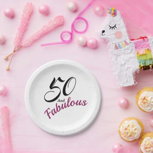 50およびすばらしい。 誕生会の紙ナプキン ペーパープレート (パーティー)