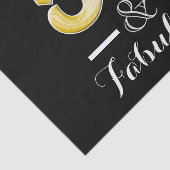 50およびすばらしく黒い金ゴールドの誕生日 薄葉紙 (詳細)