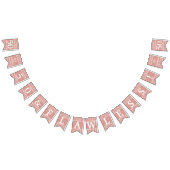 50および完璧なバラ金ゴールドグリッターホワイト誕生日 バンティングフラッグ (全)