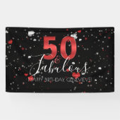 50および|のカジノのベガスのすばらしい誕生日 横断幕 (横)