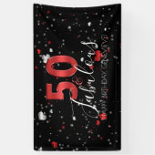 50および|のカジノのベガスのすばらしい誕生日 横断幕 (縦)