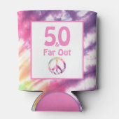 50およびFar Out Groovyカッコいい絞り染め50誕生日 缶クーラー (裏面)