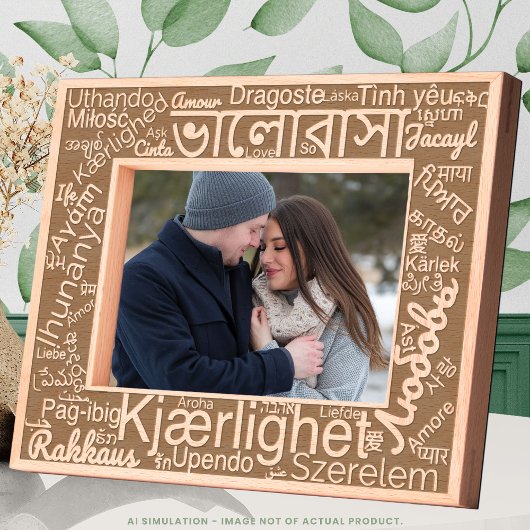 50お洒落モダン言語でレーザー彫刻「LOVE」 レーザー彫刻フレーム