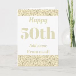 50かわいらしパーソナライズされた歳の誕生日カード カード