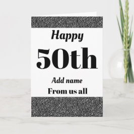 50かわいらしパーソナライズされた歳の誕生日カード カード