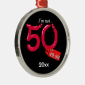 50じゃなくて49.99記念オーナメント メタルオーナメント (右)