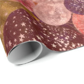 50そしてすばらしい紫色のピンクの万華鏡のように千変万化するパターンの気球 ラッピングペーパー (ロールコーナー)