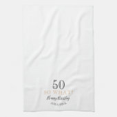 50そエレガントう何おもしろい引用文50誕生日 キッチンタオル (縦)