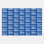 50だから何おもしろい引用文タイポグラフィ50誕生日 ラッピングペーパーシート (正面)