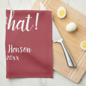 50だから何Red Waterカラーバラ50誕生日 キッチンタオル (四つ折り)