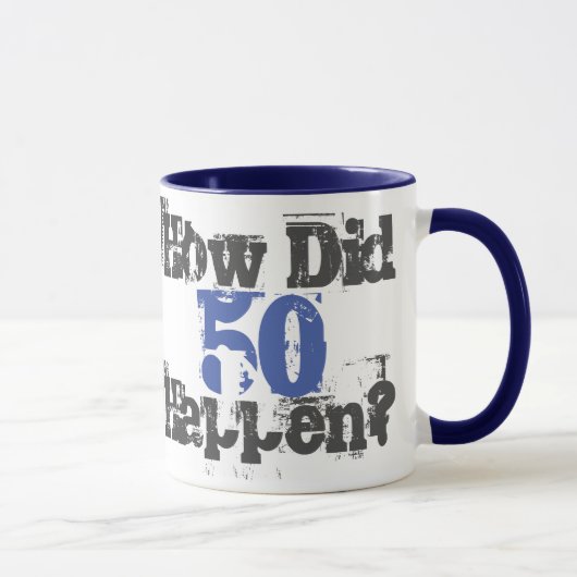 50ってどうやって? - ツートン コーヒーマグ マグカップ (右)