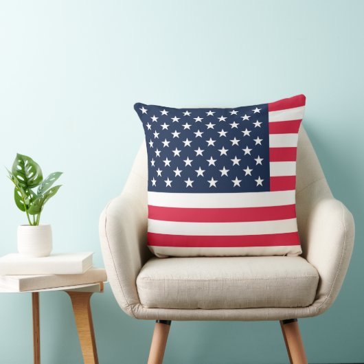 50つ星アメリカ国旗：古い栄光の星とストライプ クッション (椅子)