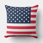 50つ星アメリカ国旗：古い栄光の星とストライプ クッション (正面)