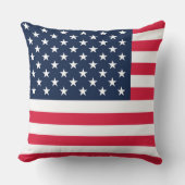50つ星アメリカ国旗:古い栄光の星とストライプ クッション (正面)
