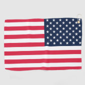 50つ星アメリカ国旗:古い栄光の星とストライプ ゴルフタオル (横)