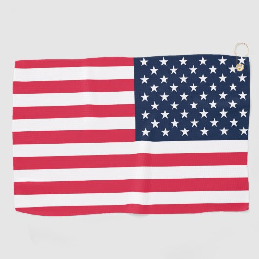 50つ星アメリカ国旗：古い栄光の星とストライプ ゴルフタオル (横)