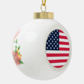 50つ星アメリカ国旗：古い栄光の星とストライプ セラミックボールオーナメント (左)