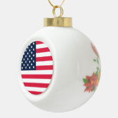 50つ星アメリカ国旗:古い栄光の星とストライプ セラミックボールオーナメント (右)