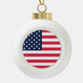 50つ星アメリカ国旗:古い栄光の星とストライプ セラミックボールオーナメント (正面)