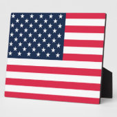 50つ星アメリカ国旗：古い栄光の星とストライプ フォトプラーク (側面)