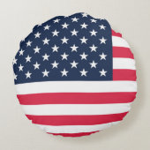50つ星アメリカ国旗:古い栄光の星とストライプ ラウンドクッション (裏面)