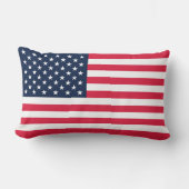 50つ星アメリカ国旗：古い栄光の星とストライプ ランバークッション (正面)