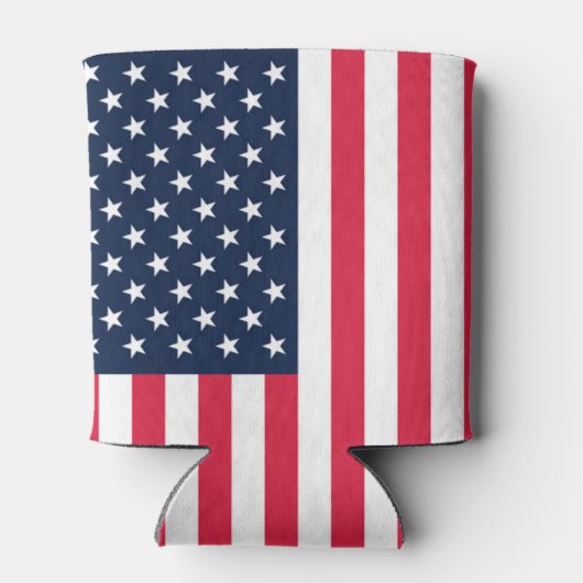 50つ星アメリカ国旗:古い栄光の星とストライプ 缶クーラー (裏面)