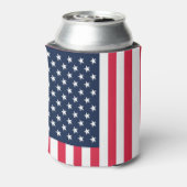 50つ星アメリカ国旗:古い栄光の星とストライプ 缶クーラー (缶裏面)