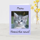 50でニャーニャーニャー!WOW-ハッピーバースデー カード (黄色い花)