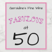 50で素晴らしい ワインラベル (シングルラベル)