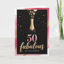 50で素晴らしい：暖かく思い出に残る誕生日 招待状