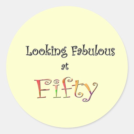 50で素晴らしく見える ラウンドシール (正面)