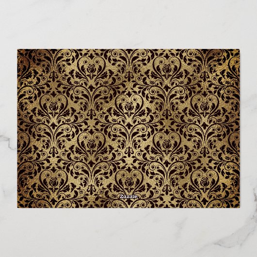 50とエレガント素晴らしいフォトゴールドフォイルのインビタット 箔招待状 (裏面)