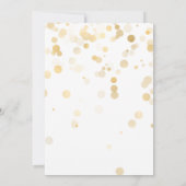 50とエレガント素晴らしい金ゴールドとピンク誕生日 招待状 (裏面)