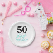 50とシンプルに素晴らしい誕生日 ペーパープレート (パーティー)