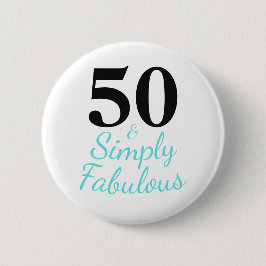 50とシンプルに素晴らしい誕生日 缶バッジ