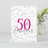 50とモダン素晴らしいバースデーパーティ招待状 招待状 (スタンド正面)