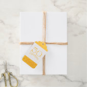 50とモダン素晴らしい白黒金ゴールド ギフトタグ (麻糸付属)