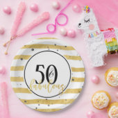 50とモダン素晴らしい誕生日パーティープレート ペーパープレート (パーティー)