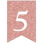 50と完璧なキラキラバラ金ゴールド白誕生日 バンティングフラッグ (第3の旗)