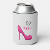 50と彼女のための素晴らしい可愛いピンクガーリー 缶クーラー (缶裏面)
