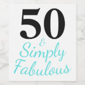 50と簡単に素晴らしい ワインラベル (シングルラベル)