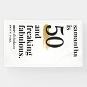 50と素晴らおもしろいしモダンいパーティー 横断幕 (横)