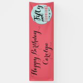 50と素晴らしいおもしろい誕生祝いバナー 横断幕 (縦)