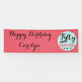 50と素晴らしいおもしろい誕生祝いバナー 横断幕 (横)