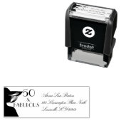 50と素晴らしいアールデコエレガント50誕生日 セルフインキングスタンプ (インサイチュ)