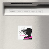 50と素晴らしいアールデコエレガント50誕生日 マグネット (インサイチュ (食洗機))