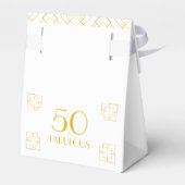 50と素晴らしいアールデコスタイル白と金ゴールド フェイバーボックス (裏面サイド)